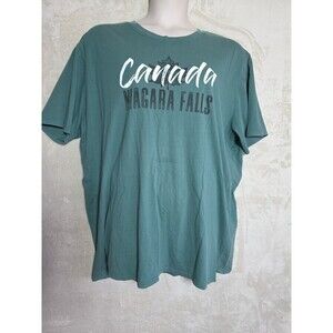 Initial Attraction Green Short Sleeve Canada Niagara Falls Graphic T Shirt 3XL